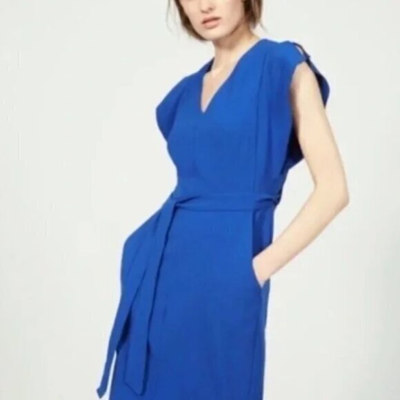 Eliza J Dresses & Skirts - Eliza J Royal Blue Flutter Sleeve Dress Size 4